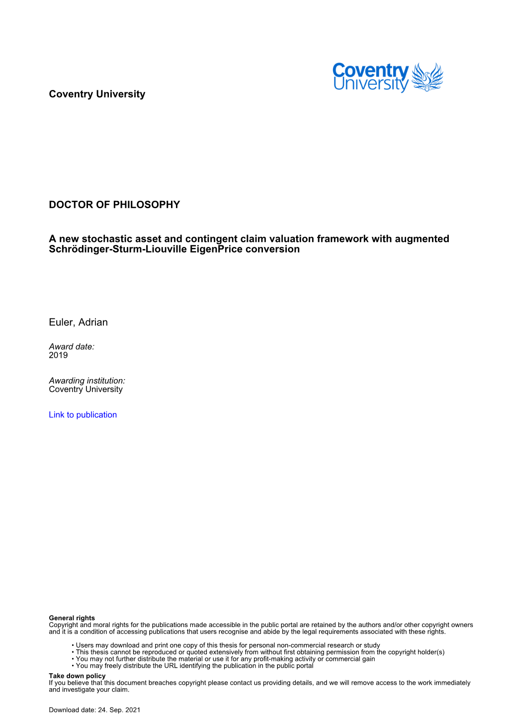 A New Stochastic Asset and Contingent Claim Valuation Framework with Augmented Schrödinger-Sturm-Liouville Eigenprice Conversion