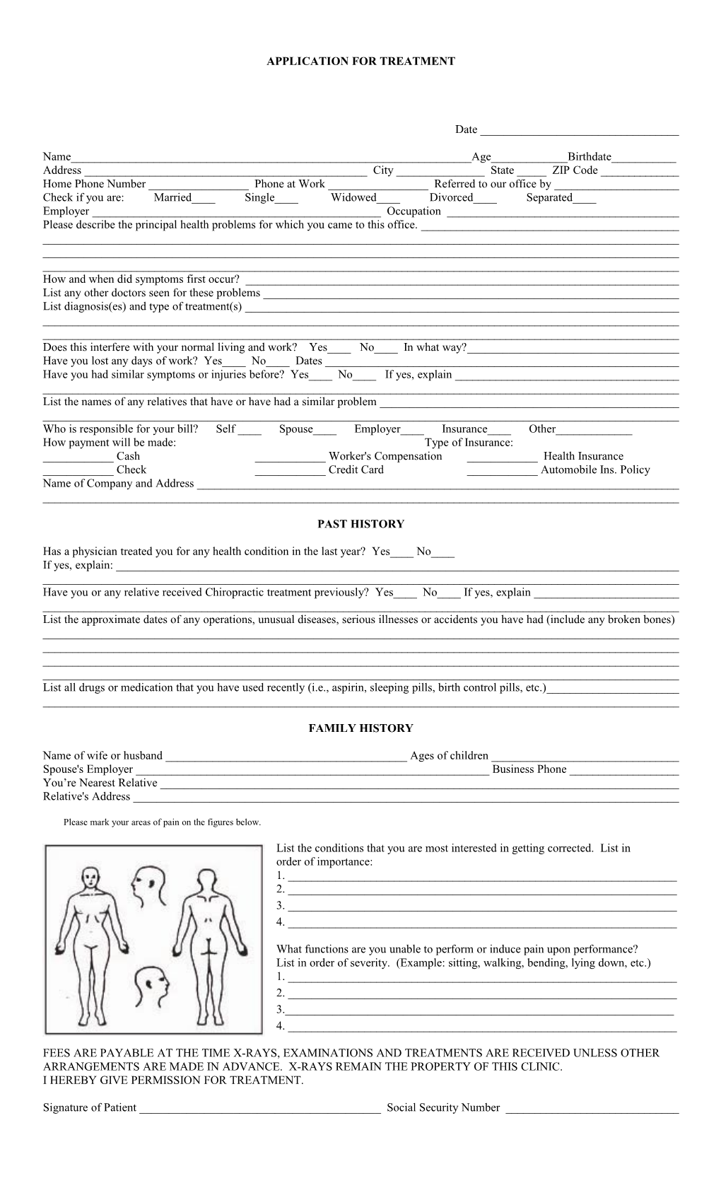 Application for Treatment