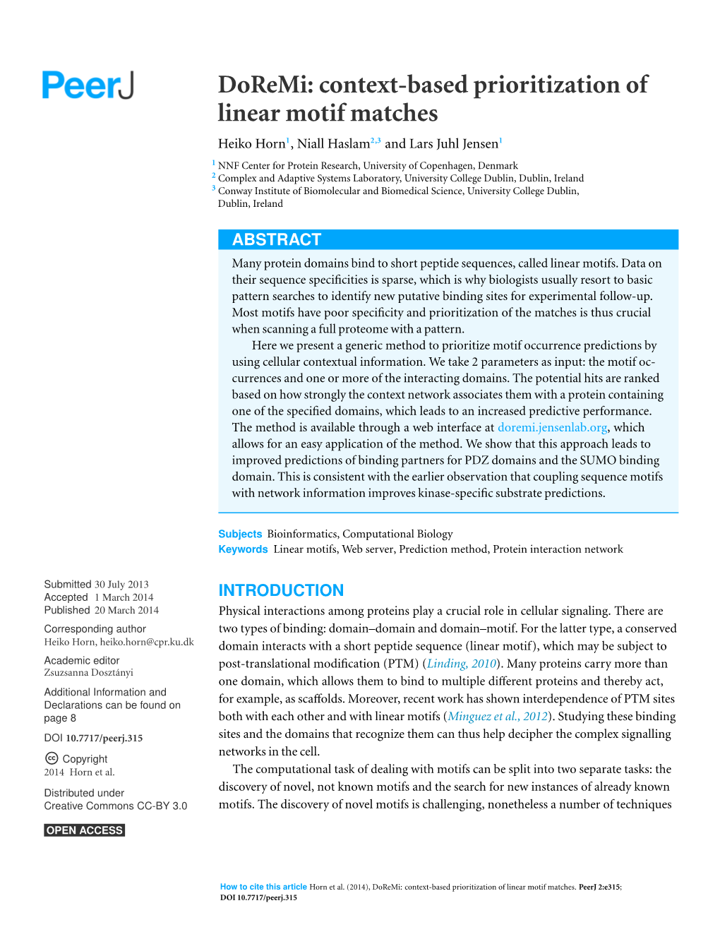 Context-Based Prioritization of Linear Motif Matches