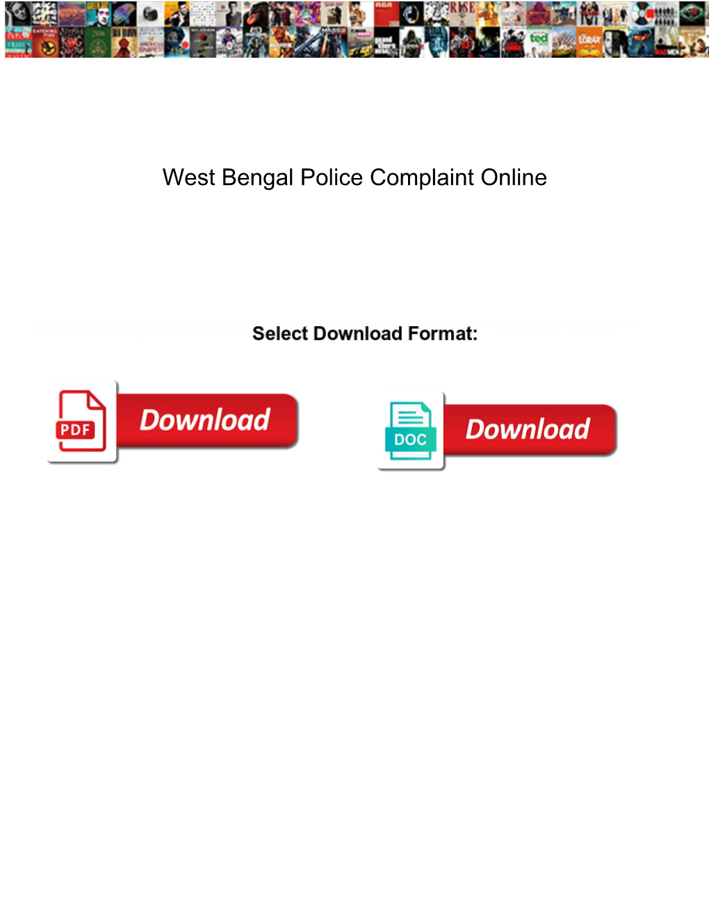 West Bengal Police Complaint Online