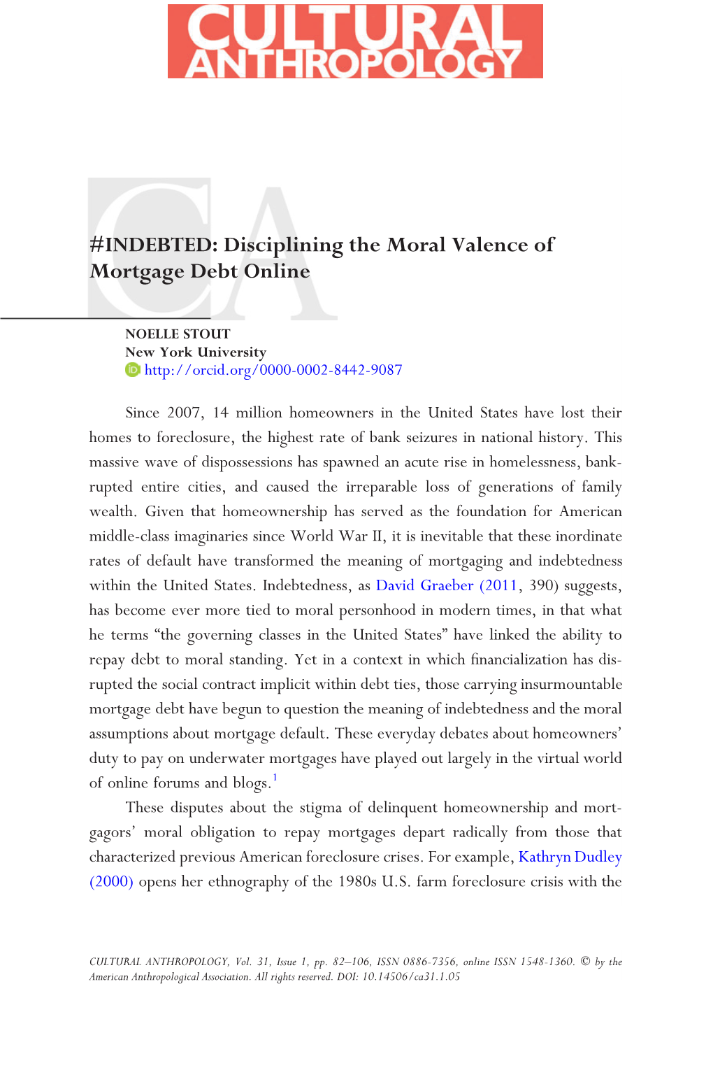 INDEBTED: Disciplining the Moral Valence of Mortgage Debt Online