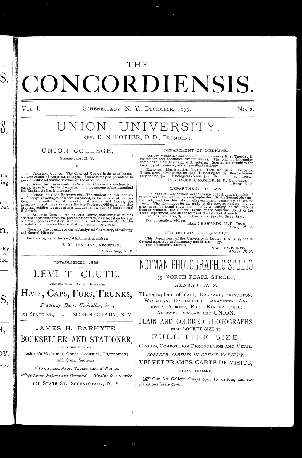 The Concordiensis, Volume 1, Number 2