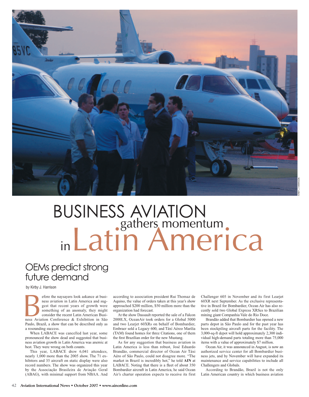 Business Aviation in Items with a Value of Approximately $7 Million