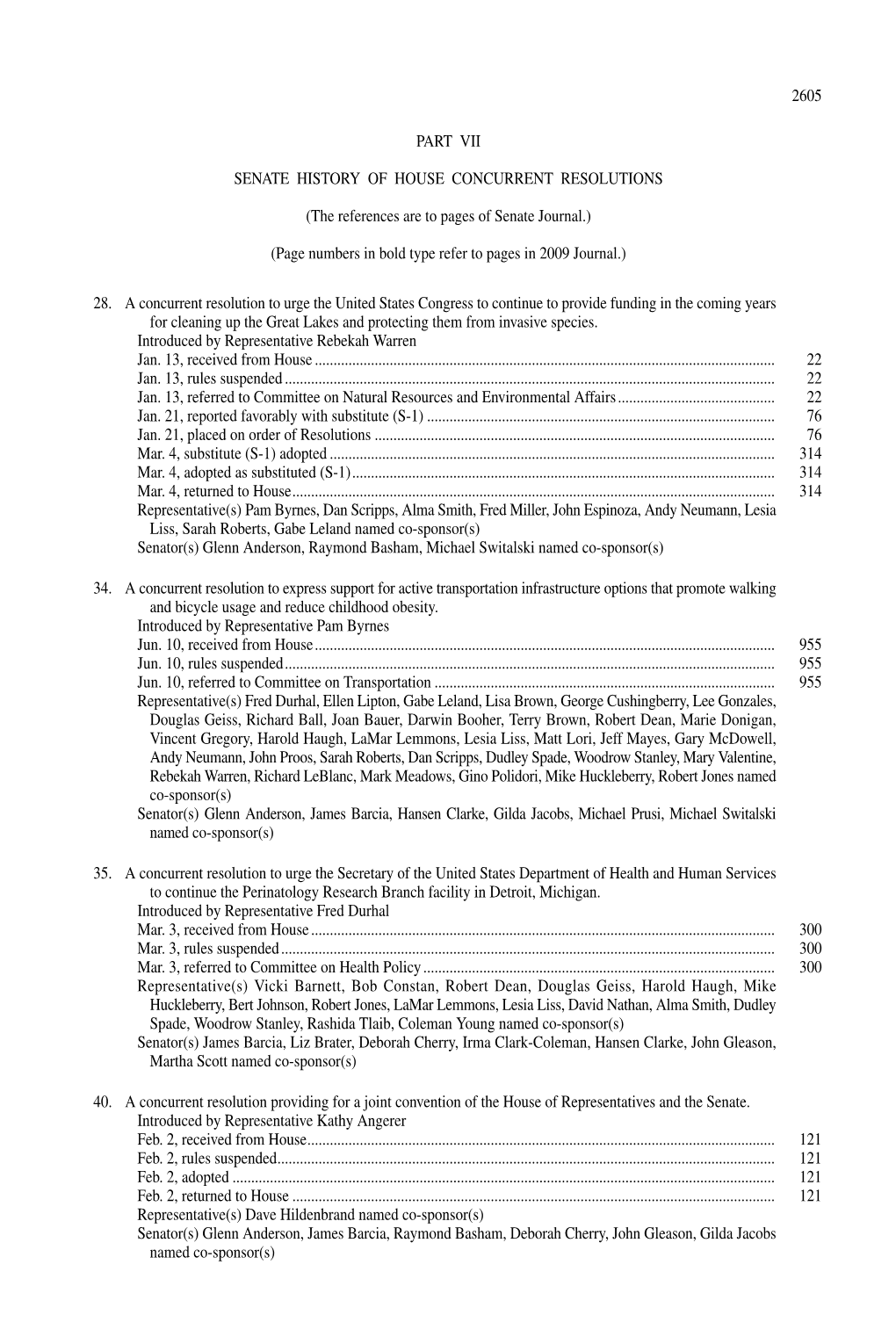 Senate History of House Concurrent Resolutions