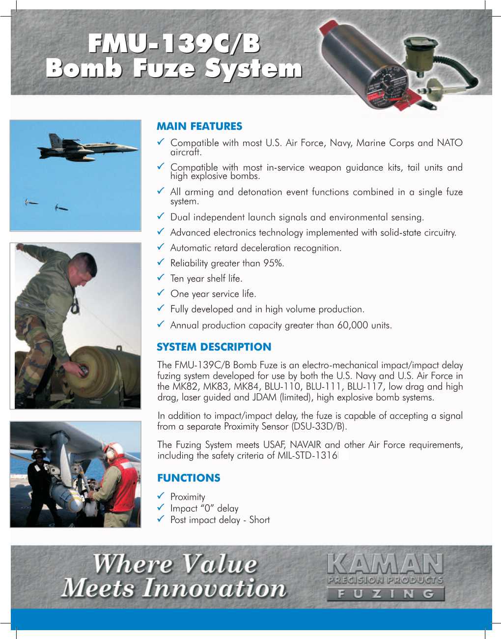 FMU-139C/B Bomb Fuze System