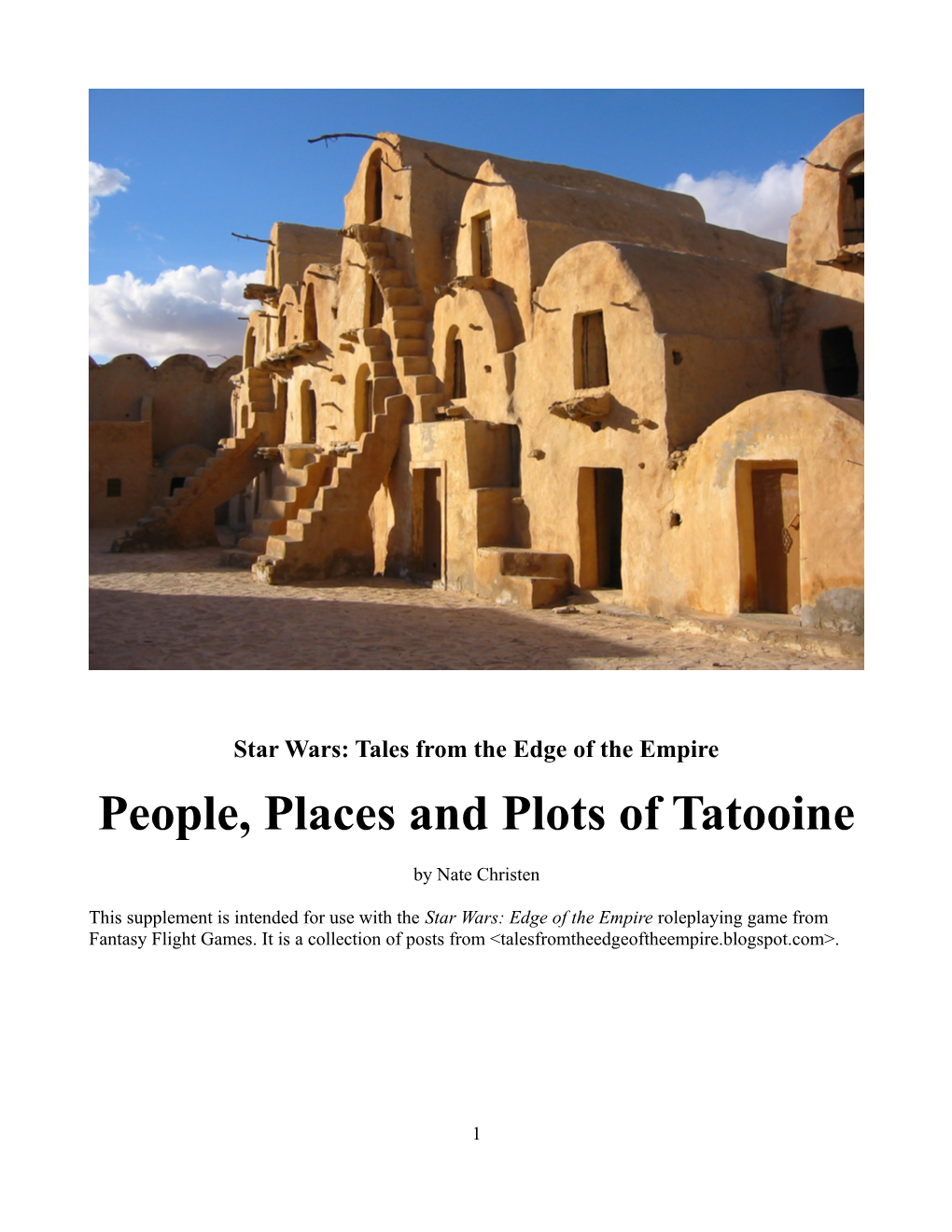 People, Places and Plots of Tatooine