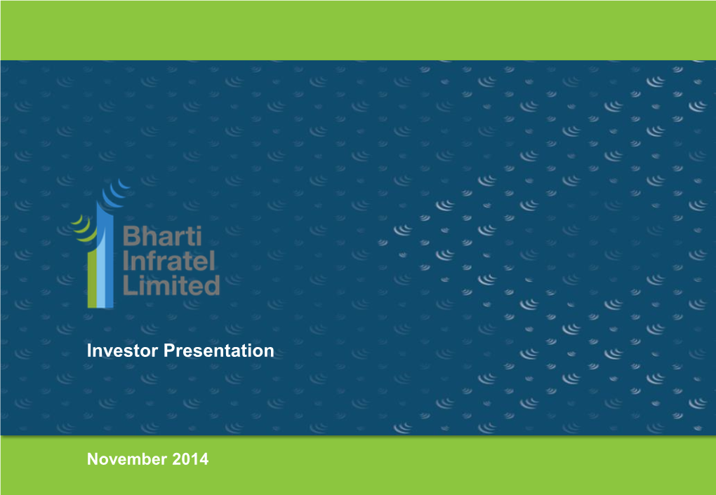 Investor Presentation November 2014