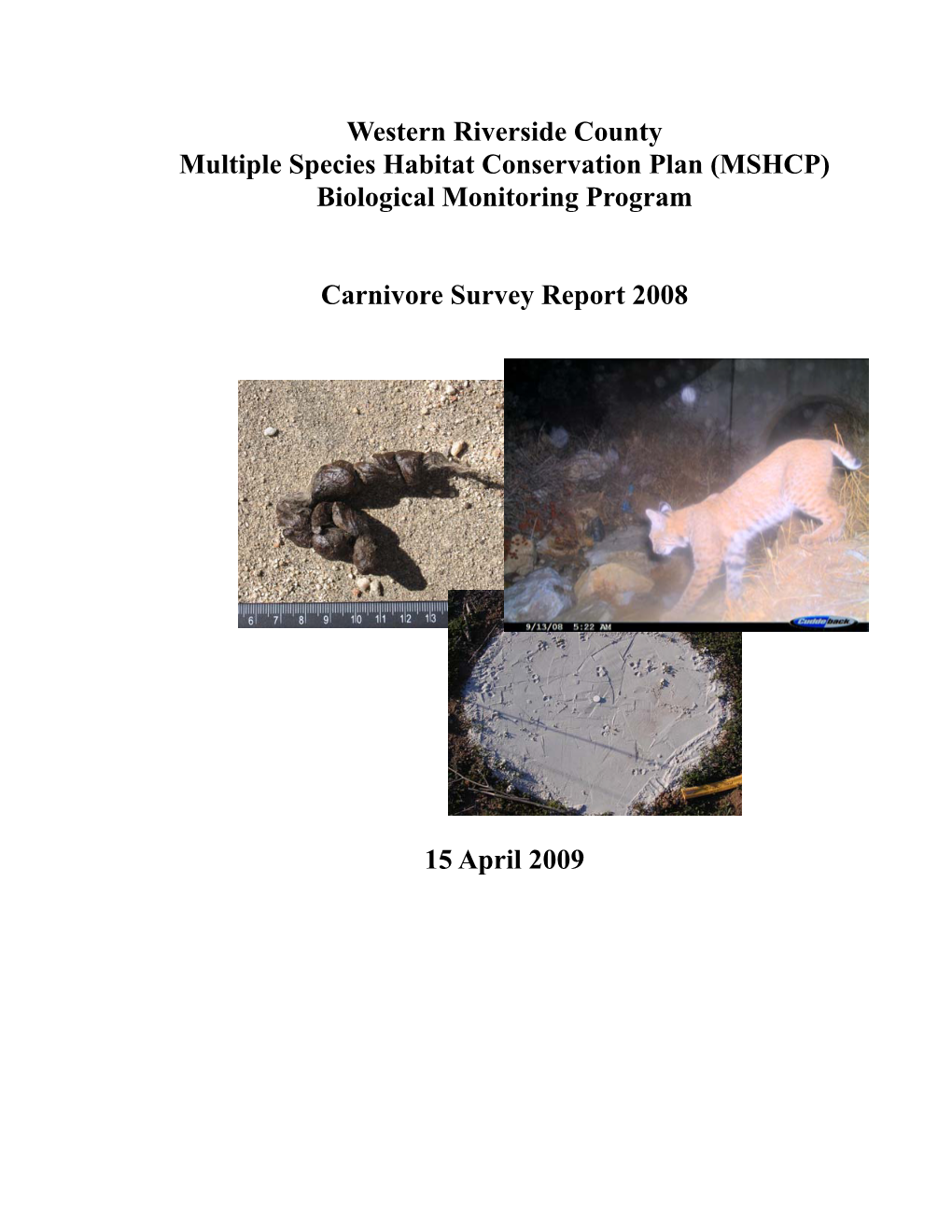 Carnivore Survey Report 2008