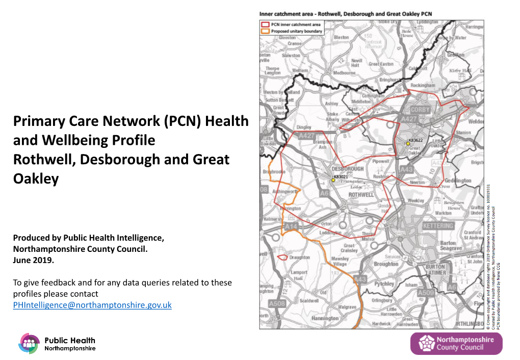 Health and Wellbeing Profile Rothwell, Desborough and Great Oakley