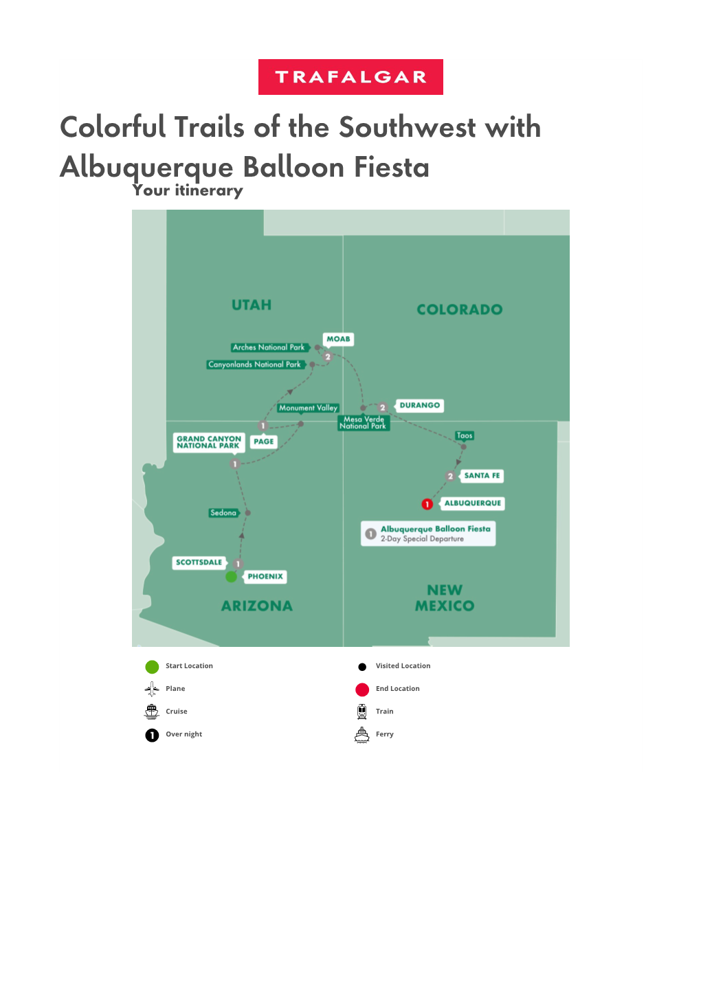 Colorful Trails of the Southwest with Albuquerque Balloon Fiesta Your Itinerary