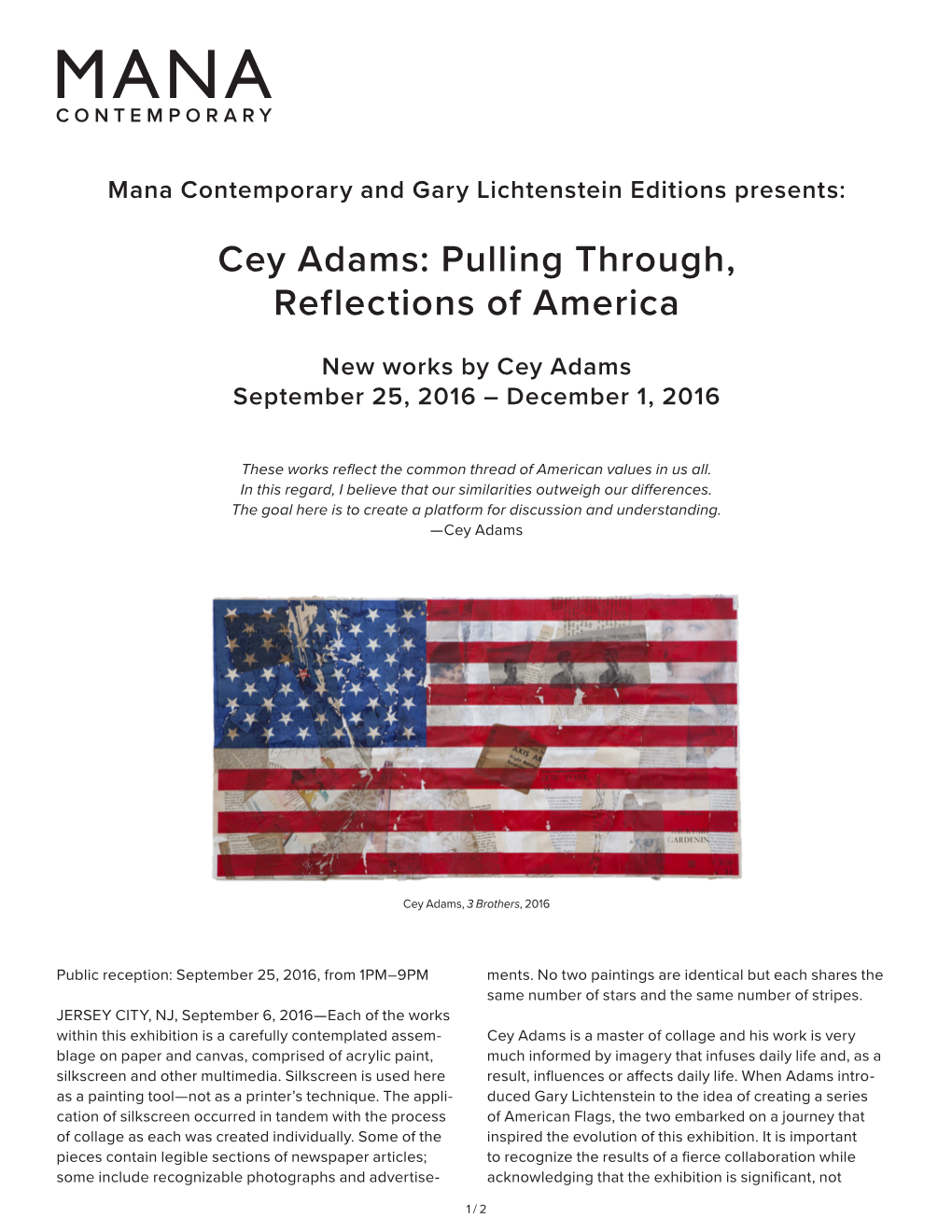Cey Adams: Pulling Through, Reflections of America