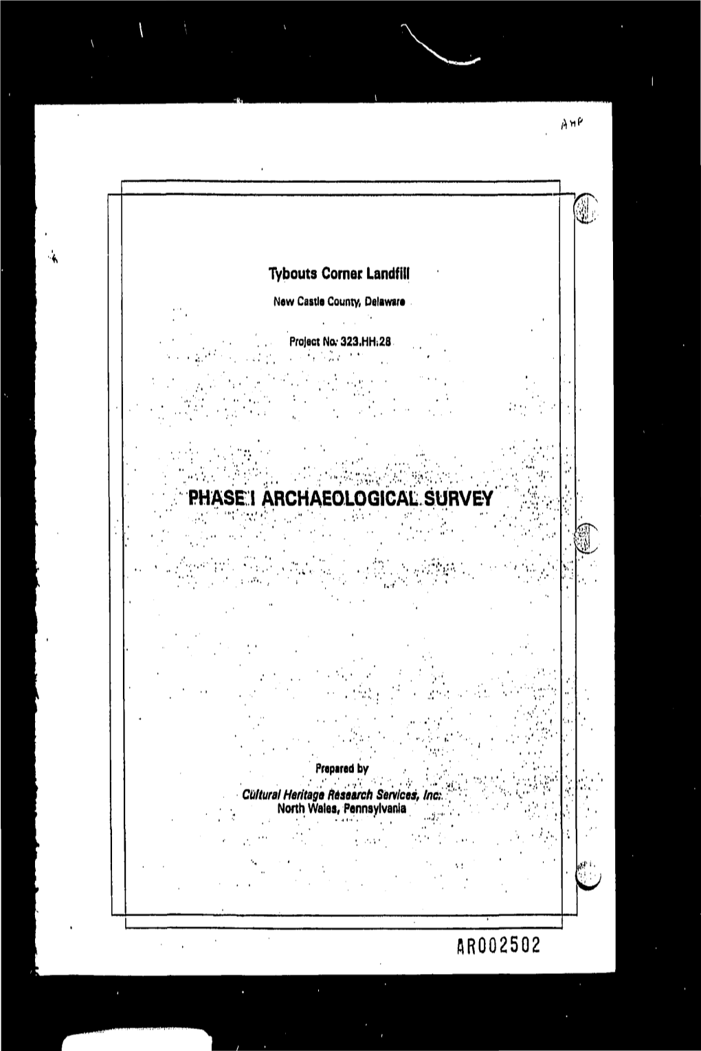 Phase I Archaeological Survey Rr002502