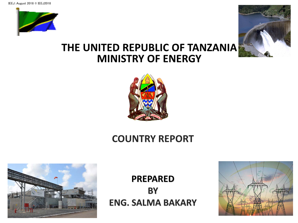 The United Republic of Tanzania Ministry of Energy