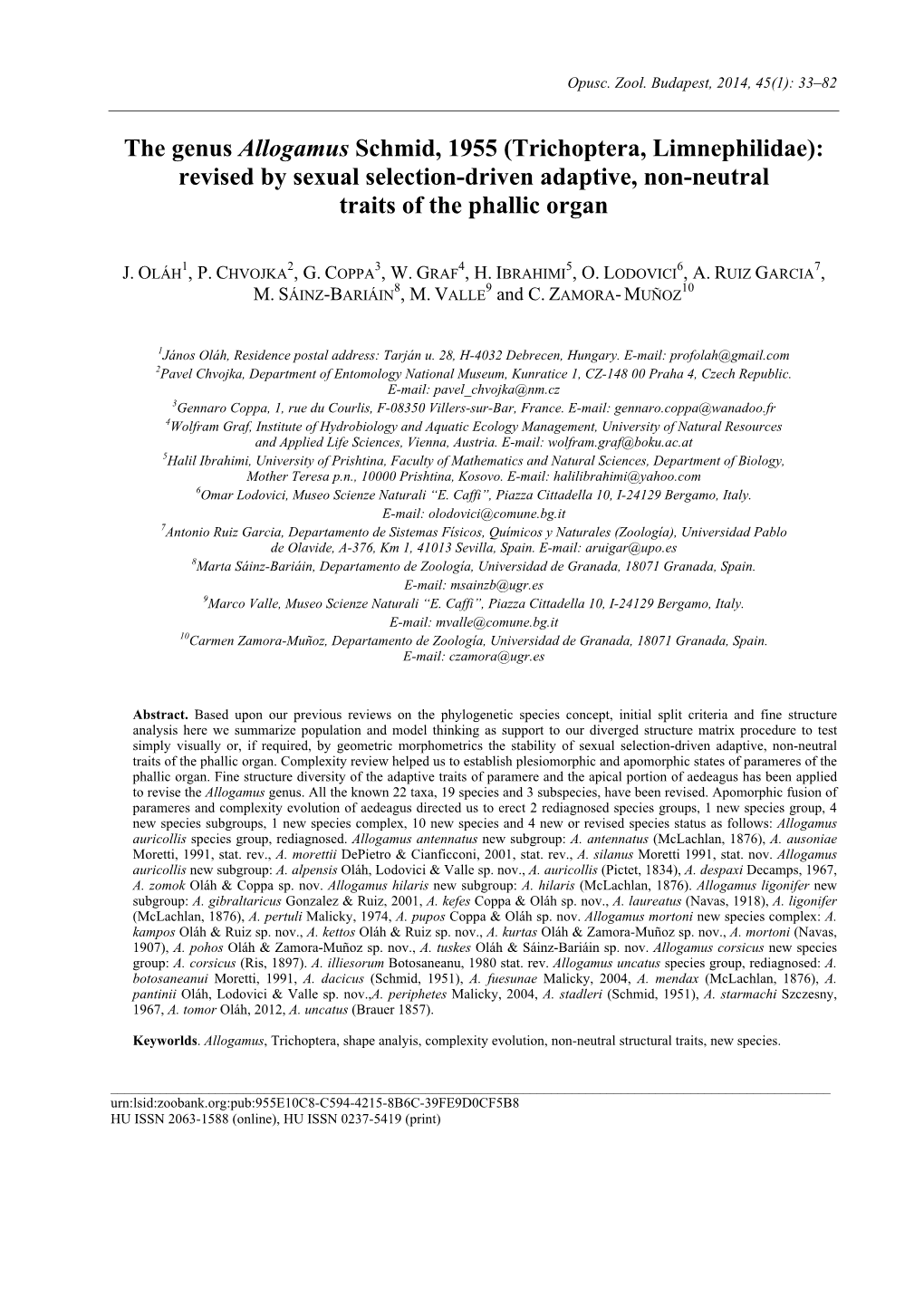 Revised by Sexual Selection-Driven Adaptive, Non-Neutral Traits of the Phallic Organ