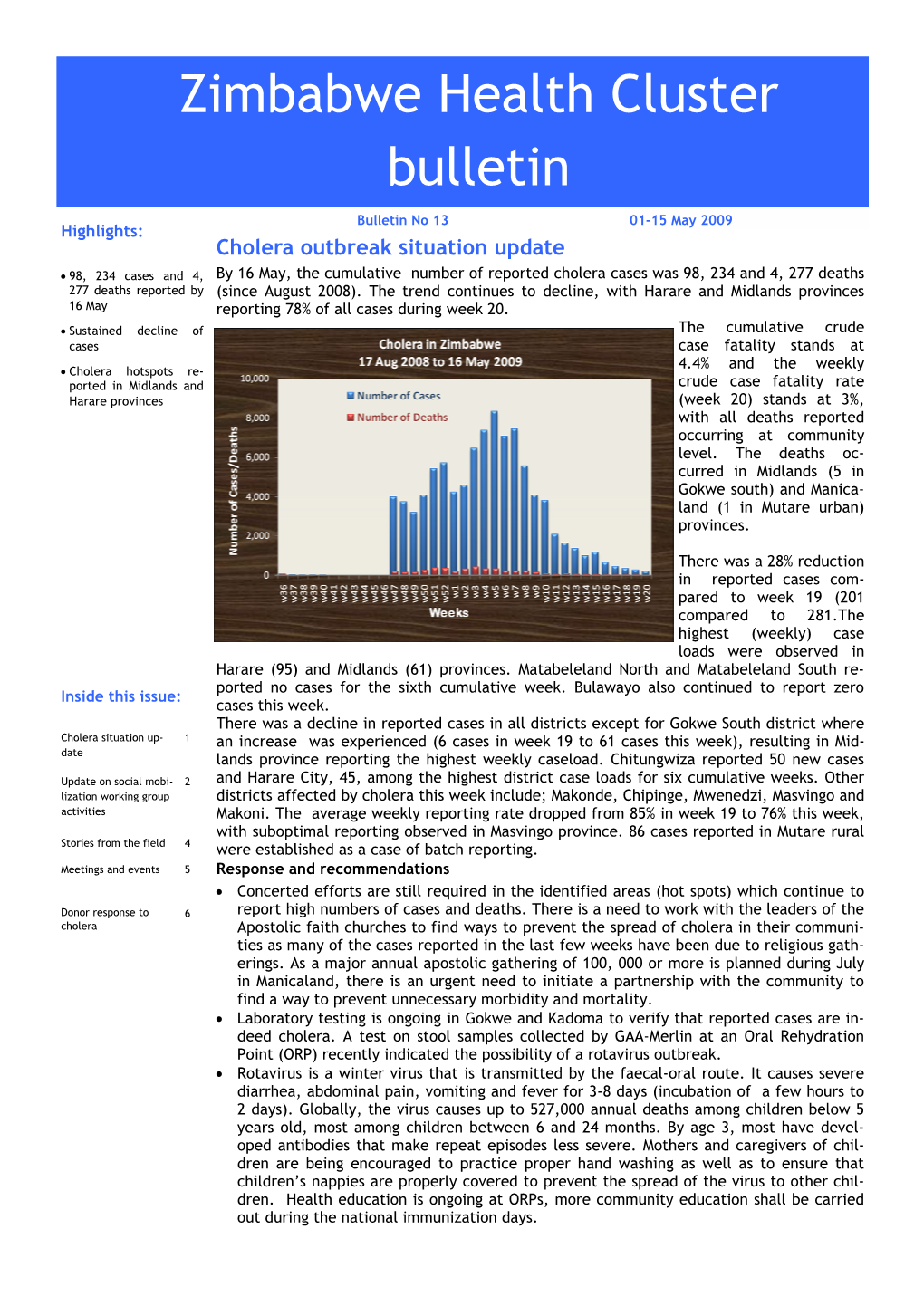 Health Cluster Bulletin 13