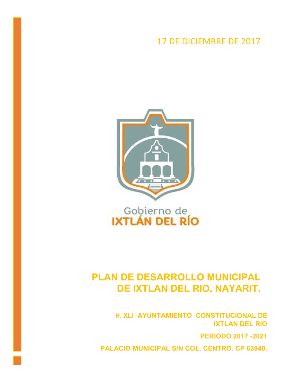 Plan De Desarrollo Municipal De Ixtlan Del Rio, Nayarit