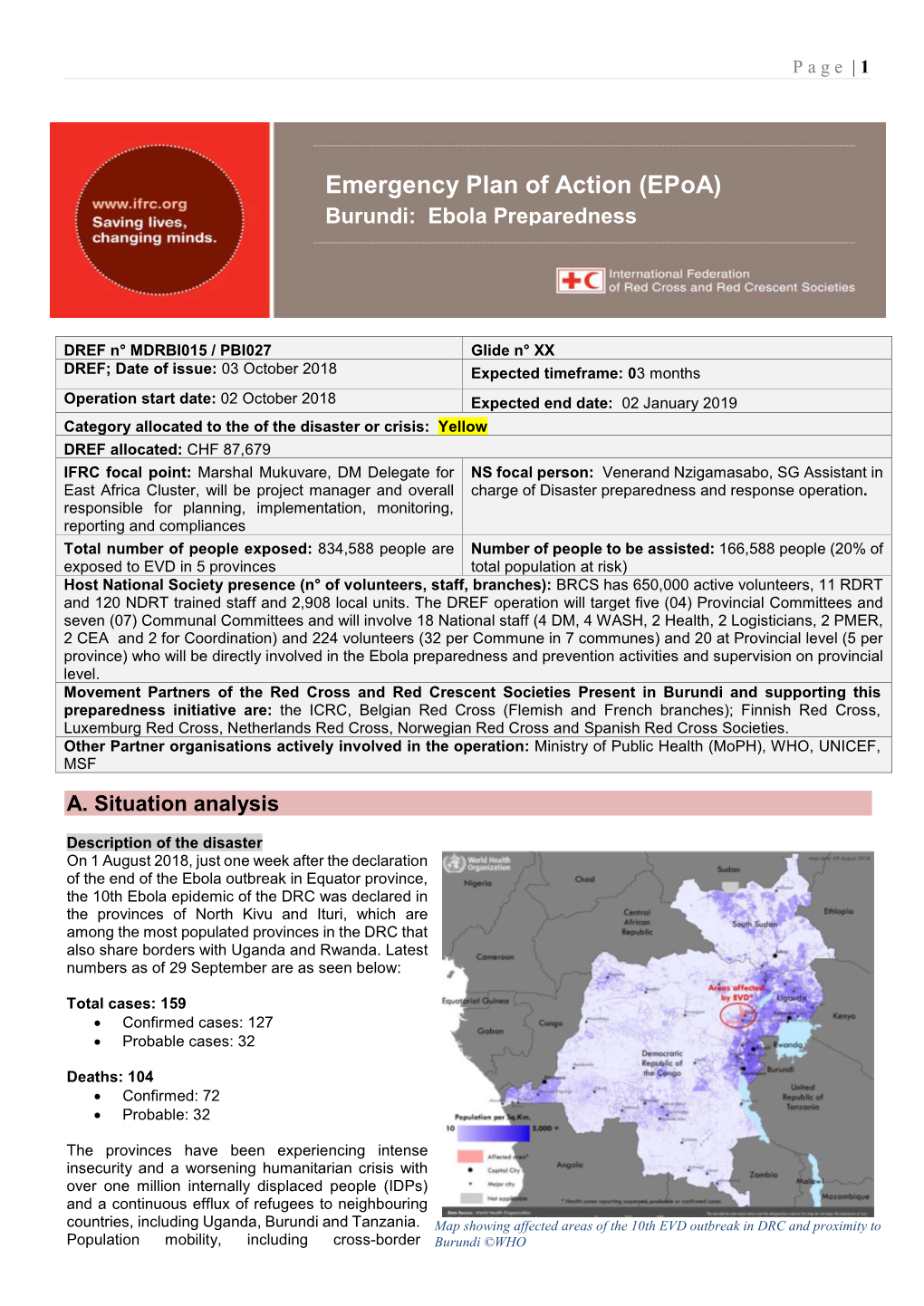 Burundi: Ebola Preparedness