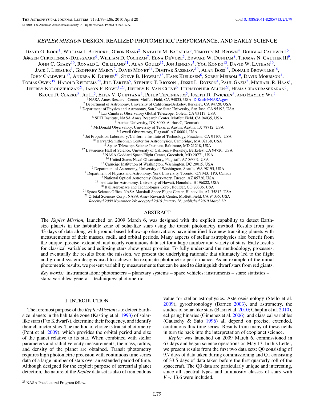 Kepler Mission Design, Realized Photometric Performance, and Early Science