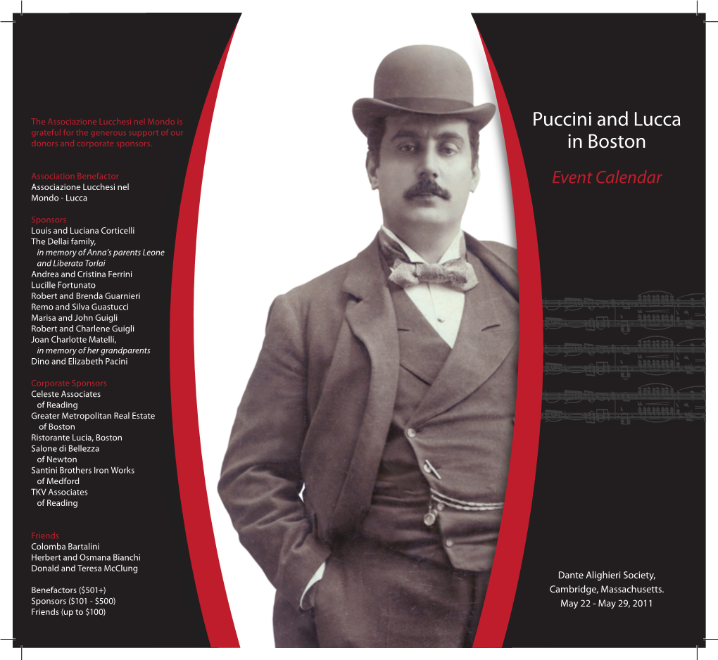 Puccini and Lucca in Boston