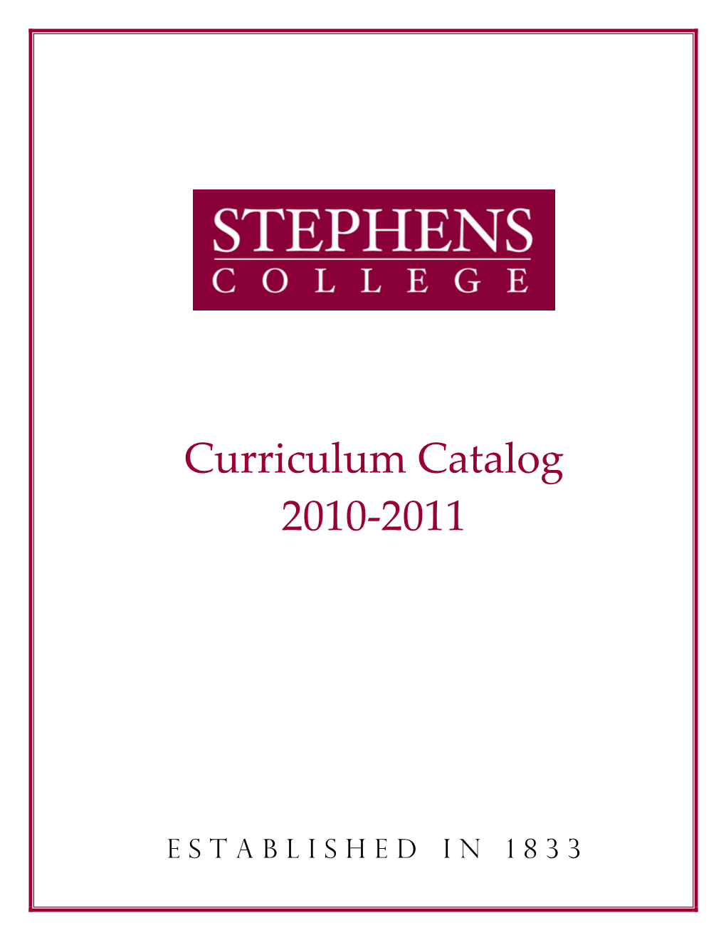 2010-2011 Curriculum Catalog