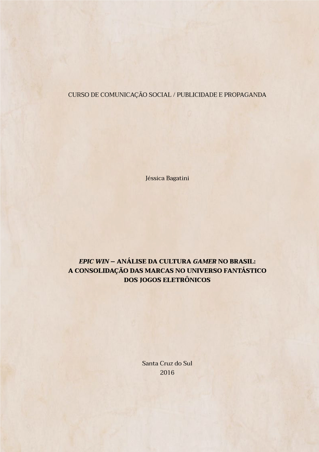 Curso De Comunicação Social / Publicidade E Propaganda