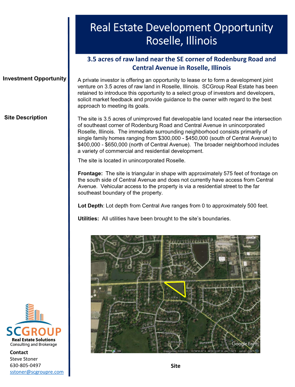 Real Estate Development Opportunity Elk Grove Village, Illinois