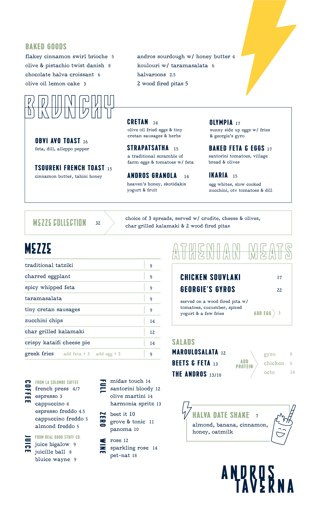 Andros Brunchmenu 4.11 Website