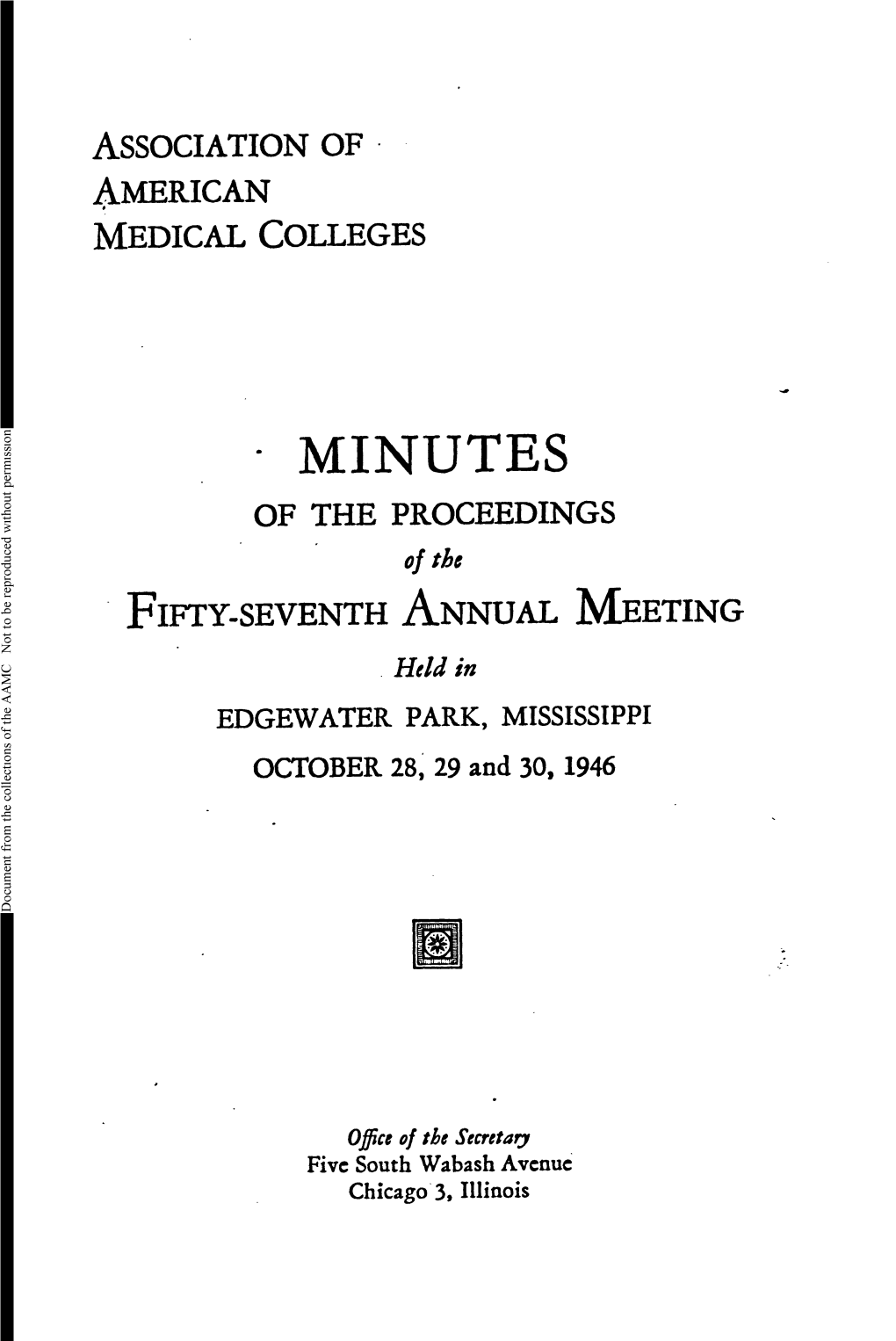 AAMC Minutes of the Proceedings of the Fifty-Seventh Annual Meeting