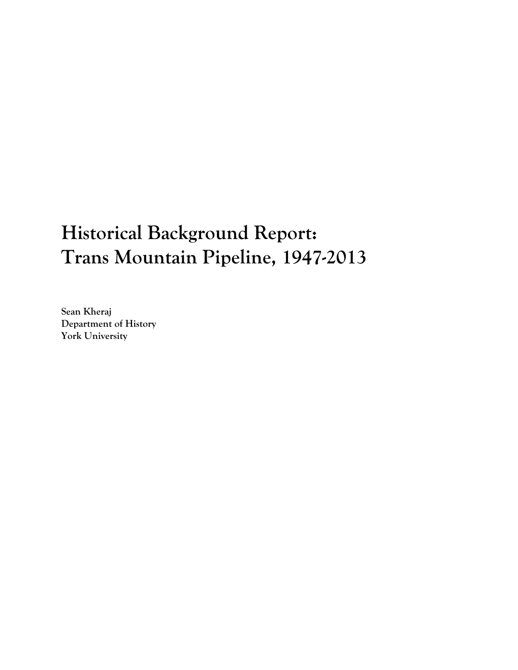 Trans Mountain Pipeline, 1947-2013