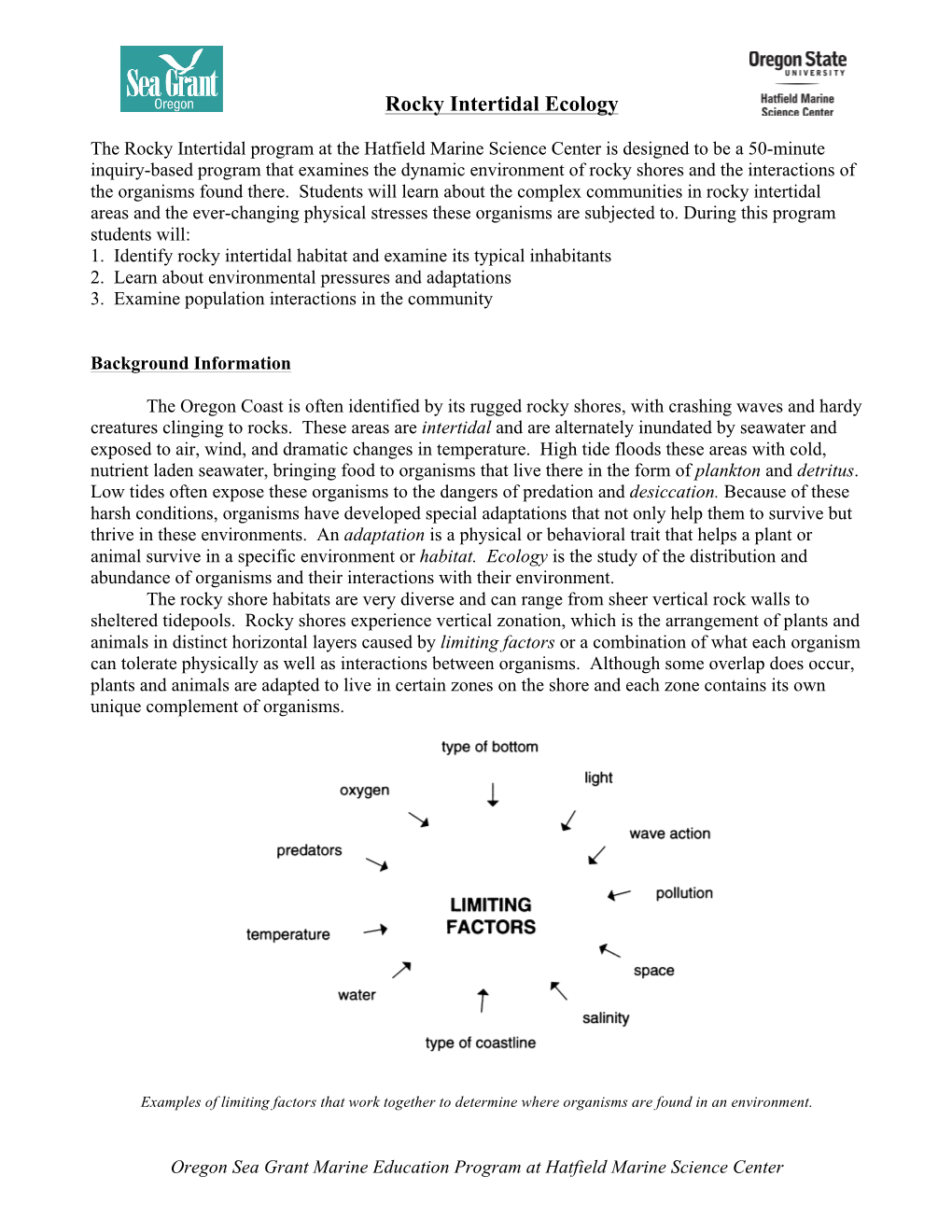 Rocky Intertidal Ecology