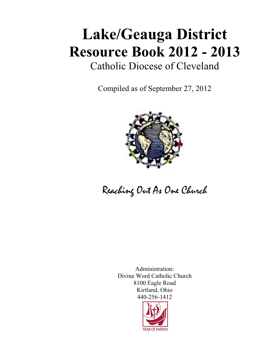 Lake/Geauga District Resource Book 2012 - 2013 Catholic Diocese of Cleveland