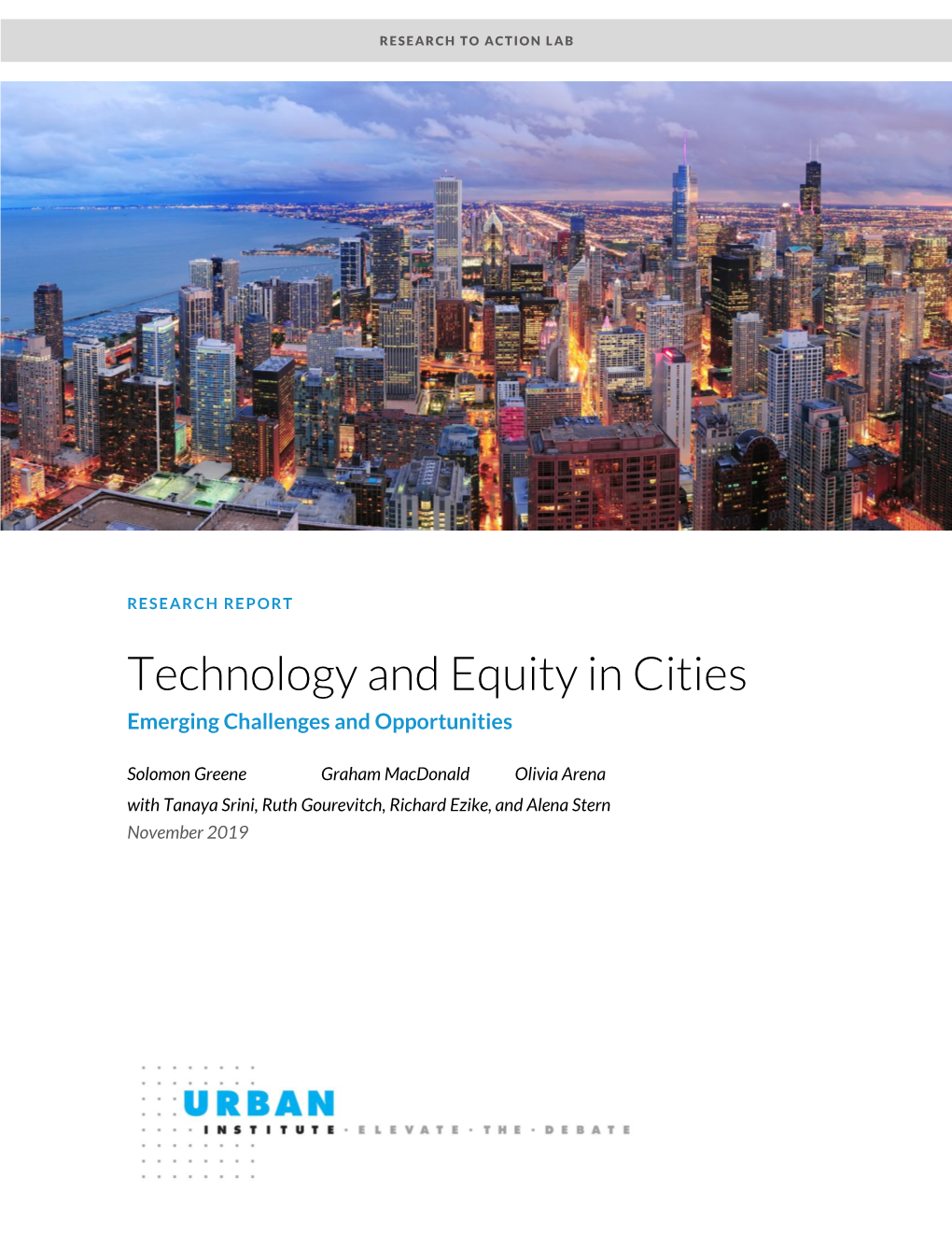 Technology and Equity in Cities Emerging Challenges and Opportunities