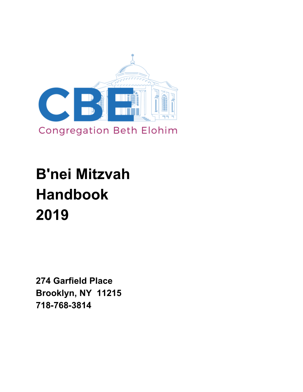 B'nei Mitzvah Handbook 2019