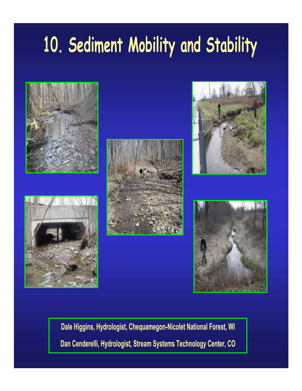 10. Sediment Mobility and Stability