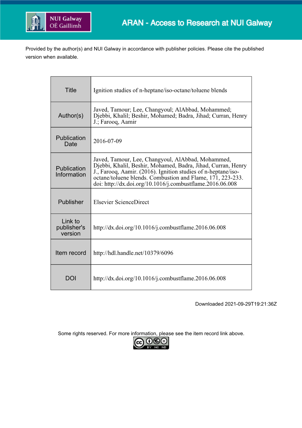 Ignition Studies of N-Heptane/Iso-Octane/Toluene Blends