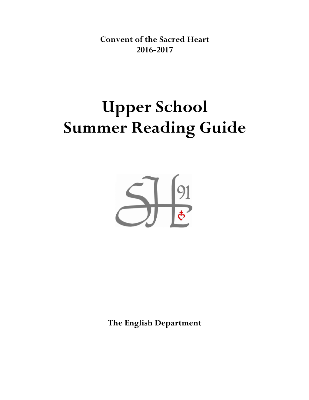 Upper School Summer Reading Guide