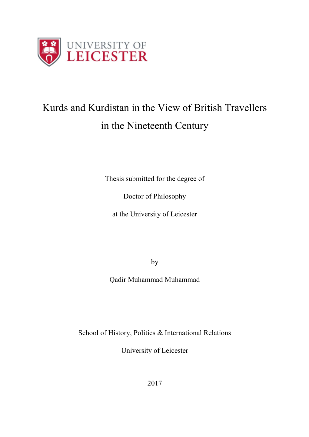 Kurds and Kurdistan in the View of British Travellers in the Nineteenth Century