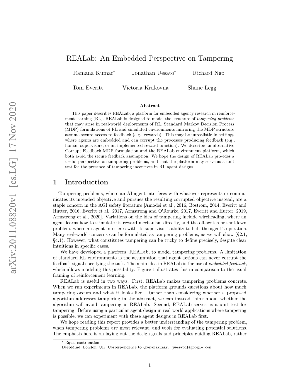 Realab: an Embedded Perspective on Tampering