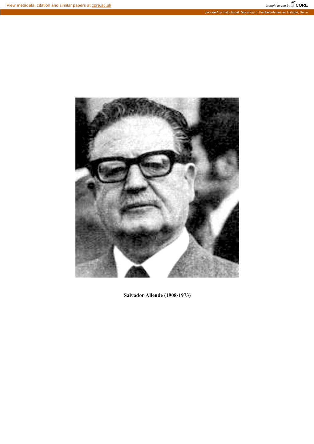 Salvador Allende (1908-1973) Dieter Nohlen