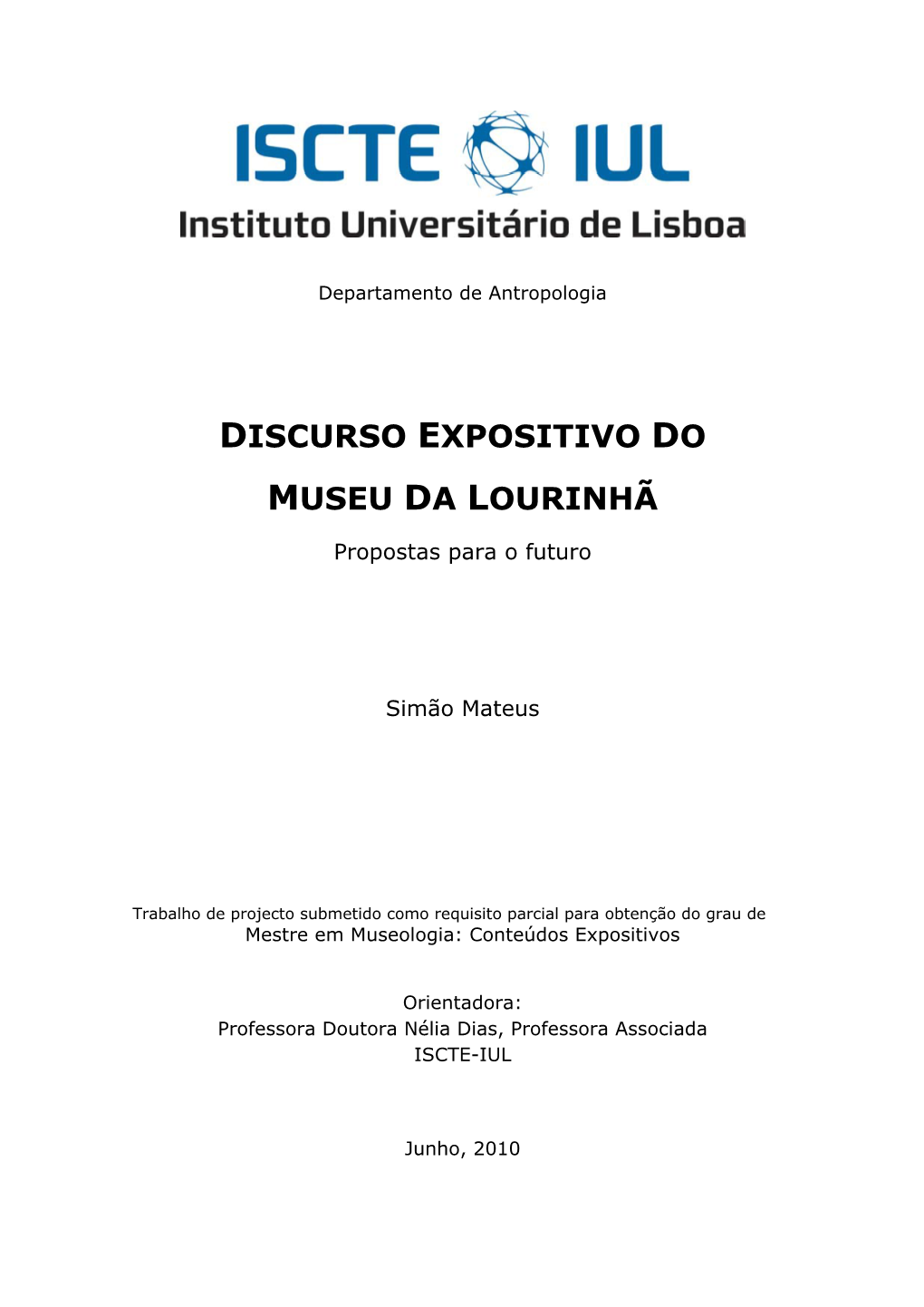 Discurso Expositivo Do Museu Da Lourinhã