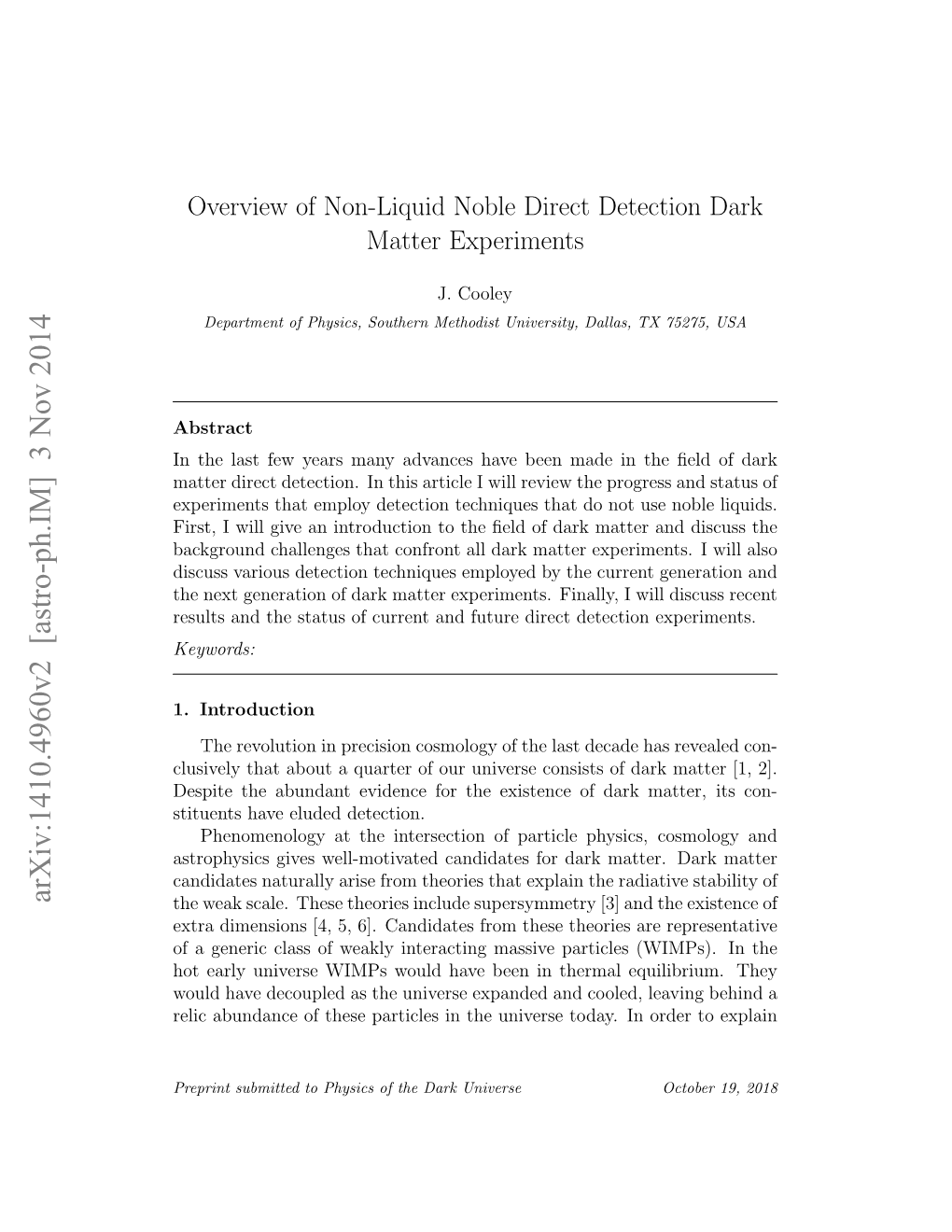 Overview of Non-Liquid Noble Direct Detection Dark Matter Experiments