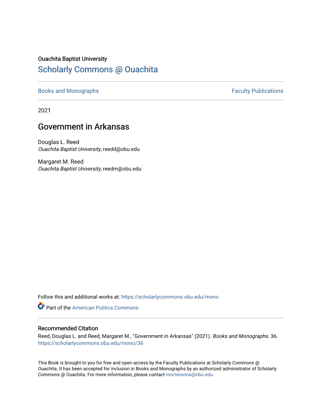 Government in Arkansas