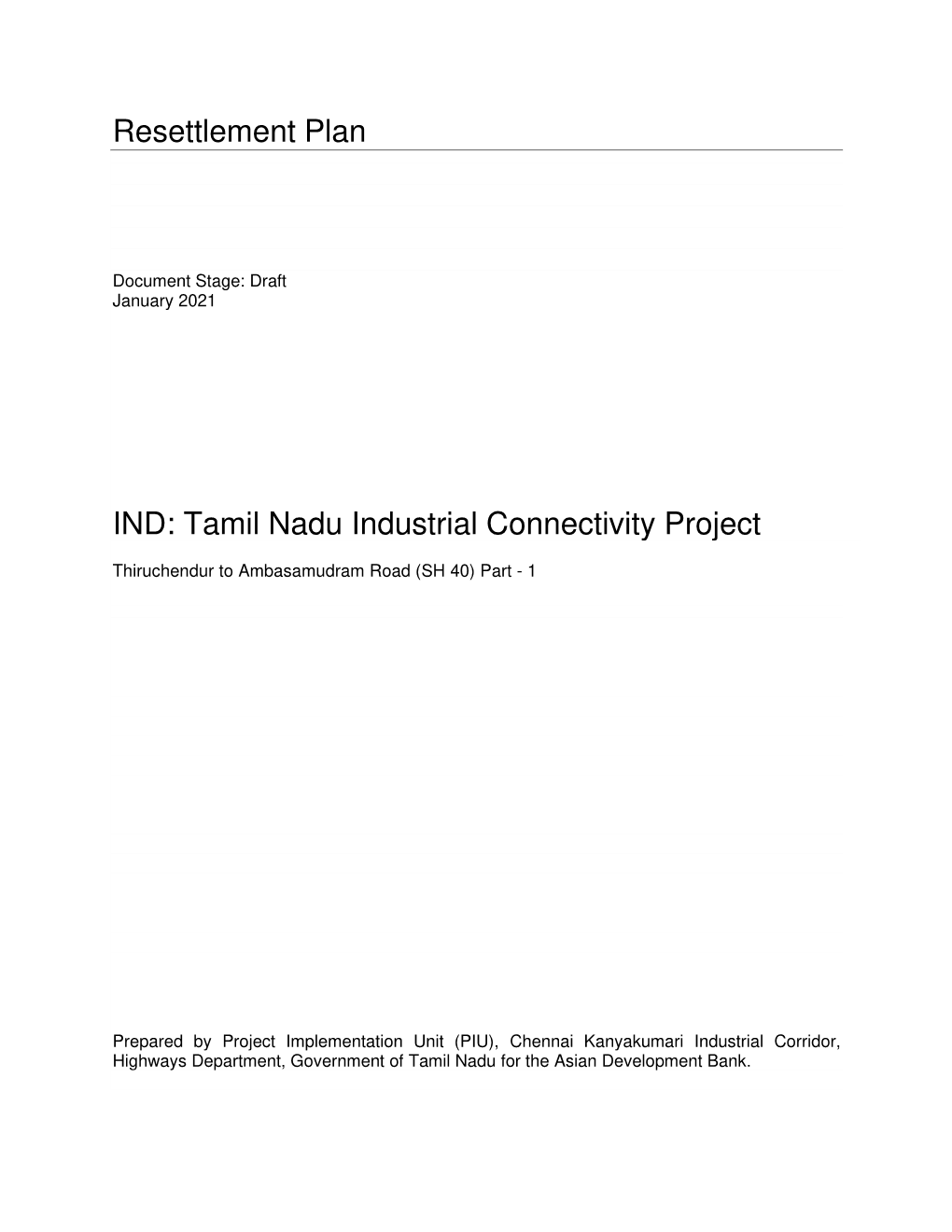 51337-001: Tamil Nadu Industrial Connectivity Project