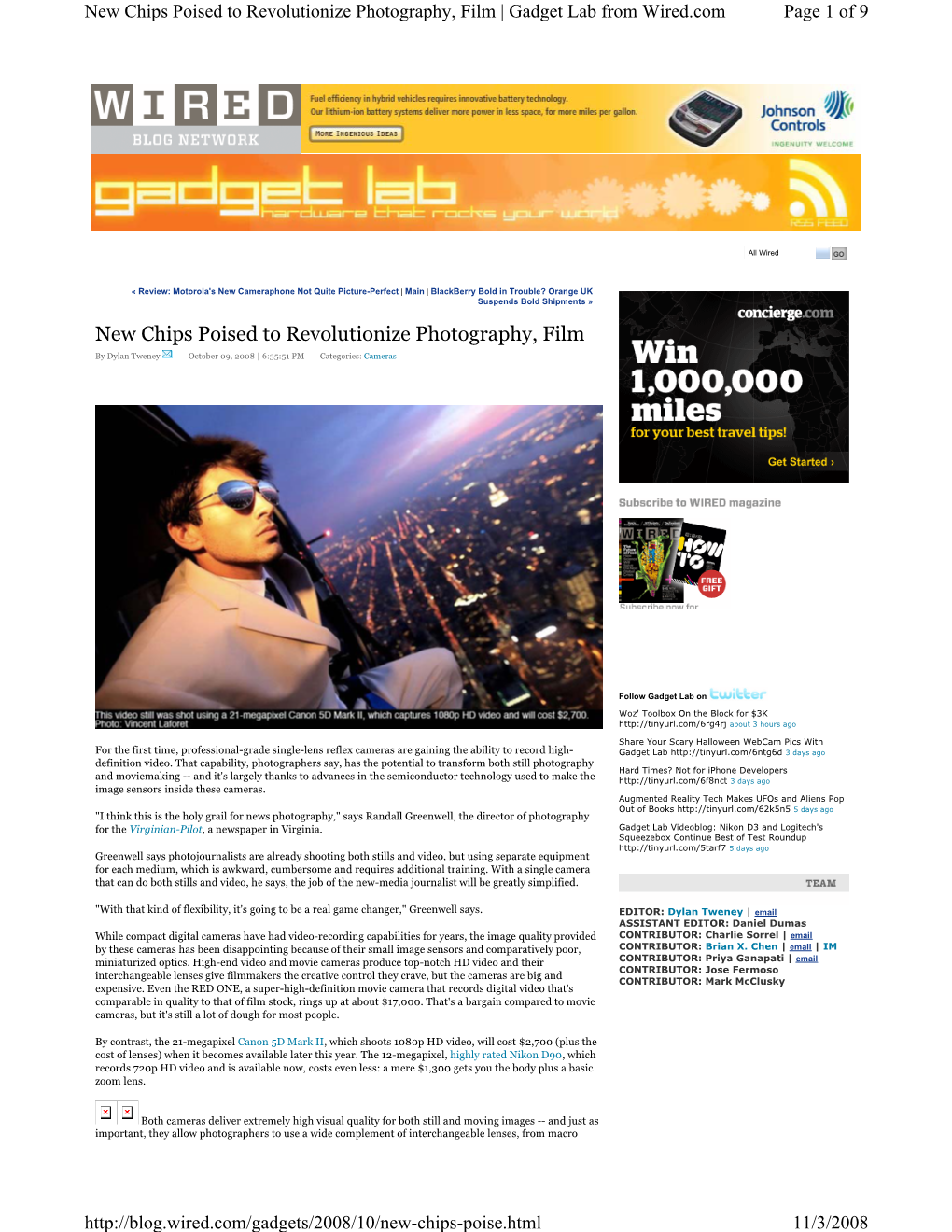 New Chips Poised to Revolutionize Photography, Film | Gadget Lab from Wired.Com Page 1 of 9