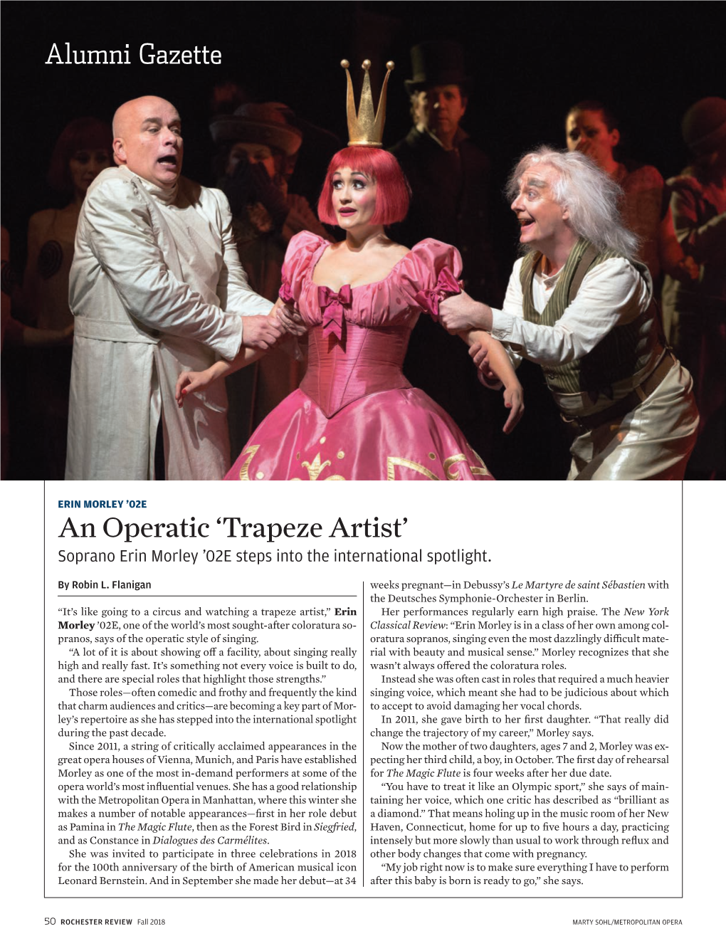 Alumni Gazette an Operatic