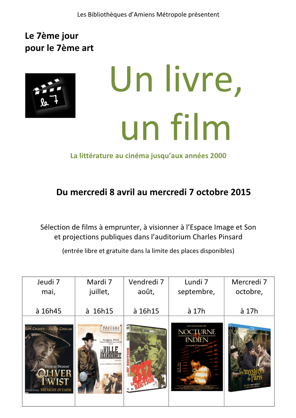 7 Un Livre Un Film