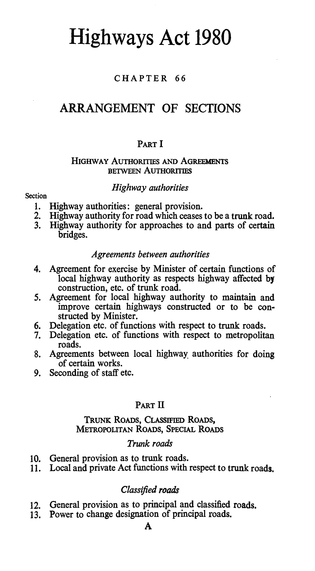 Highways Act 1980