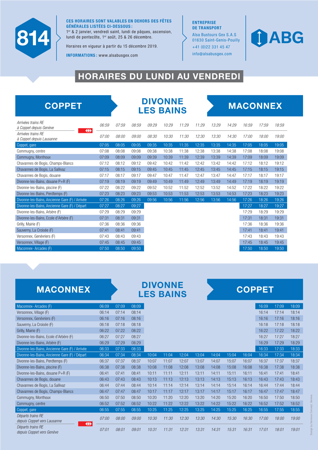 Coppet Maconnex Divonne Les Bains Horaires Du Lundi Au