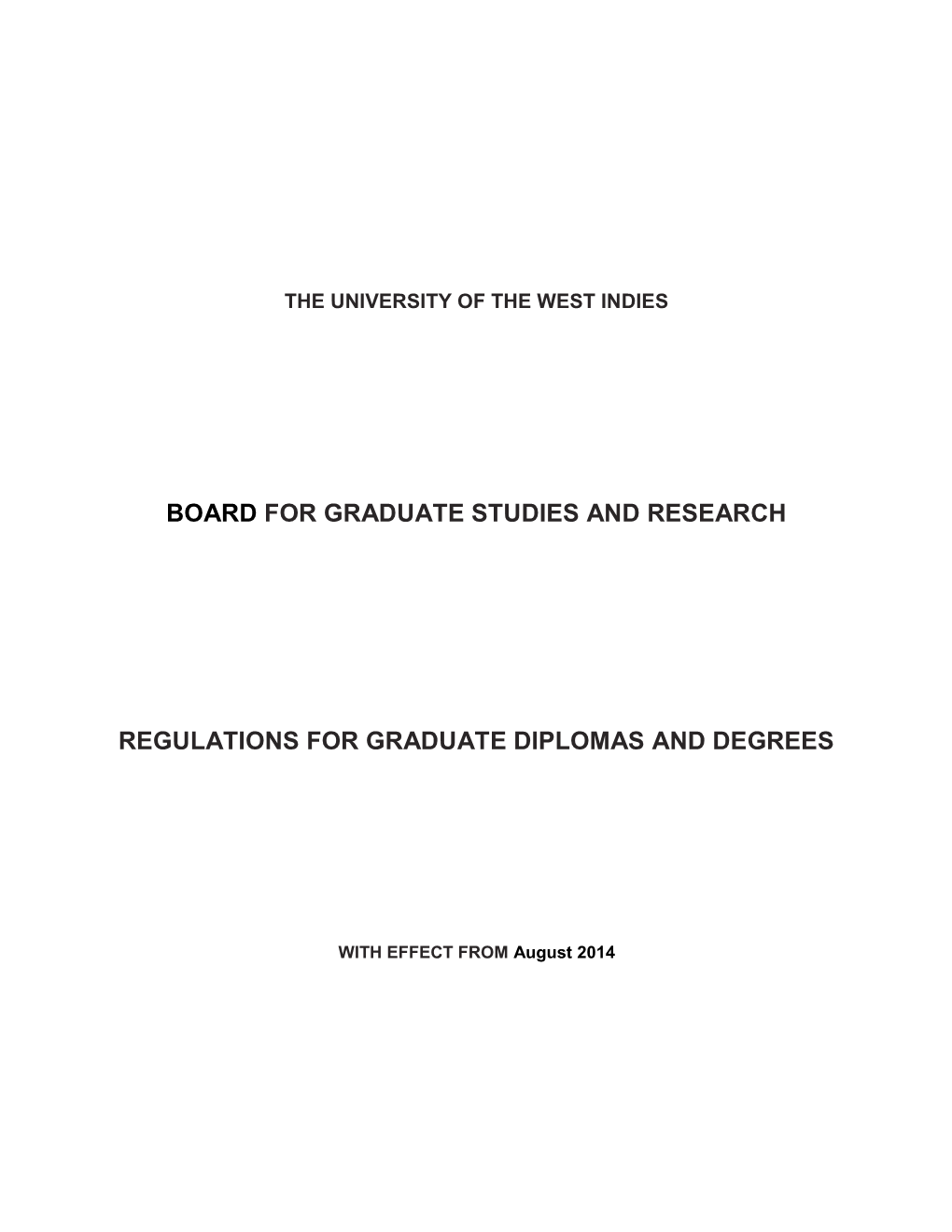 Regulations for Graduate Diplomas and Degrees