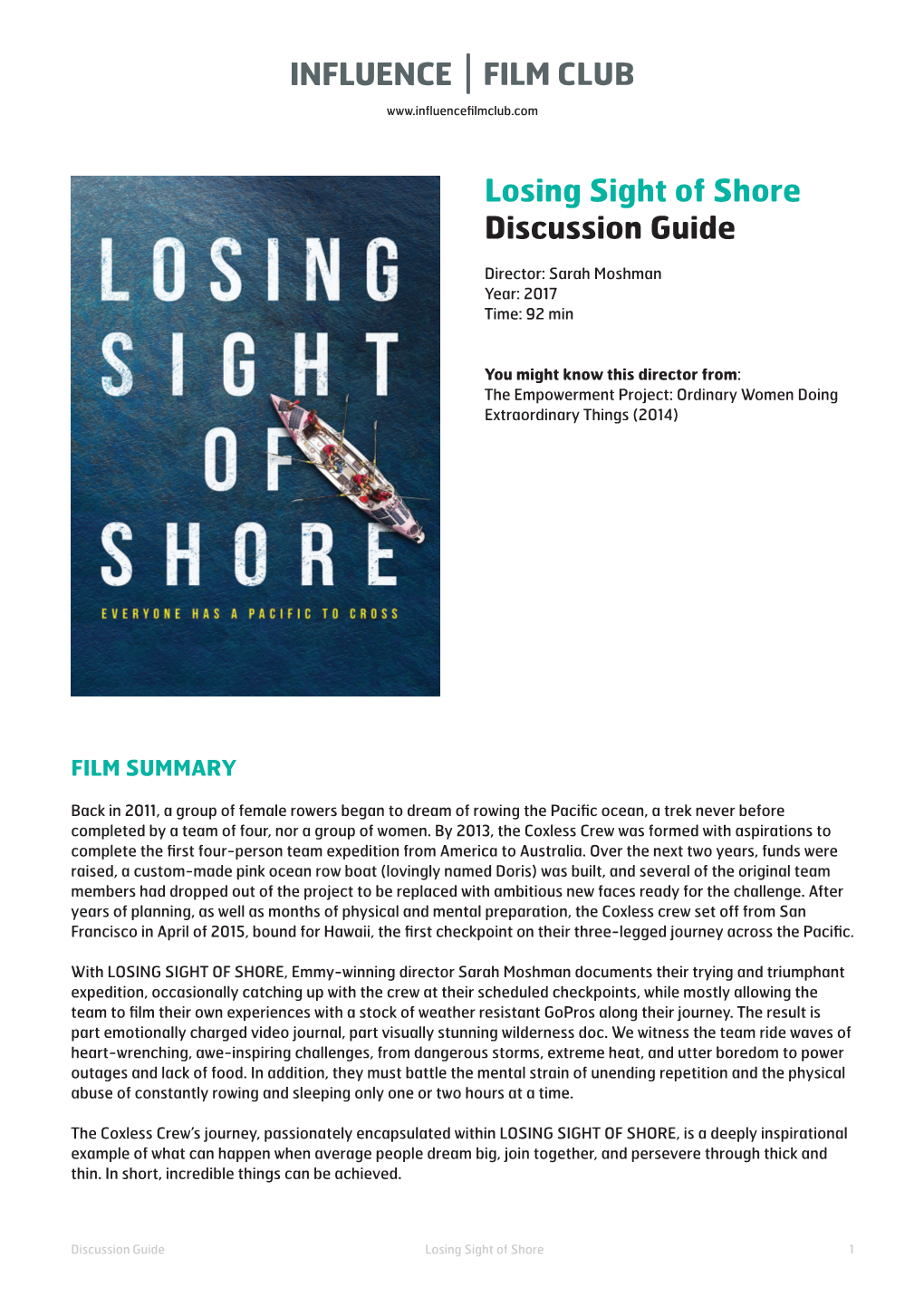 Losing Sight of Shore Discussion Guide